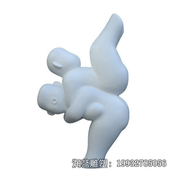 草坪玻璃钢抽象人物雕塑 草坪玻璃钢抽象人物雕塑