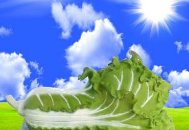 广场玻璃钢白菜景观雕塑