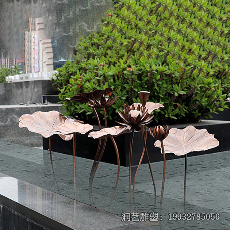 企业不锈钢荷叶景观雕塑 企业不锈钢荷叶景观雕塑