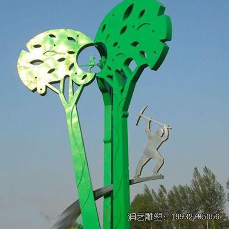 公园不锈钢树叶景观雕塑 公园不锈钢树叶景观雕塑