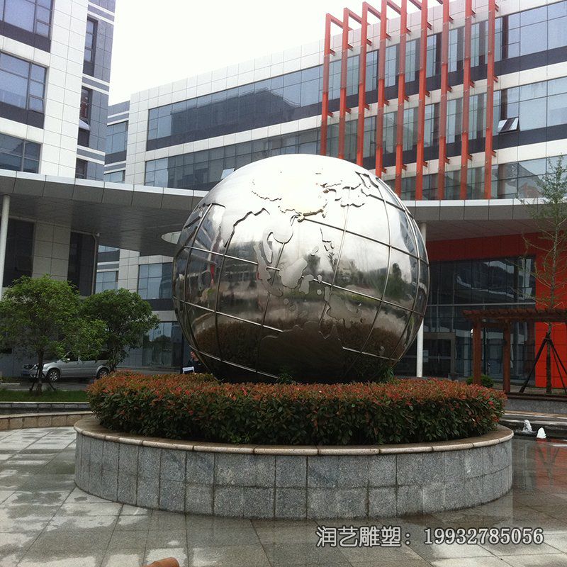 企业不锈钢地球景观雕塑 企业不锈钢地球景观雕塑