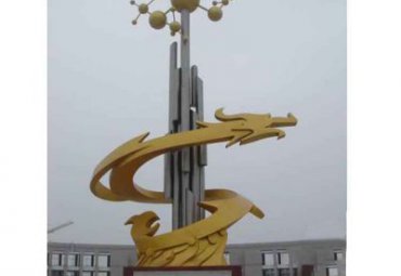 城市不锈钢龙动物雕塑
