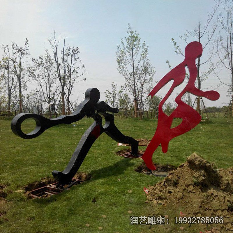 企业不锈钢运动人物雕塑 企业不锈钢运动人物雕塑