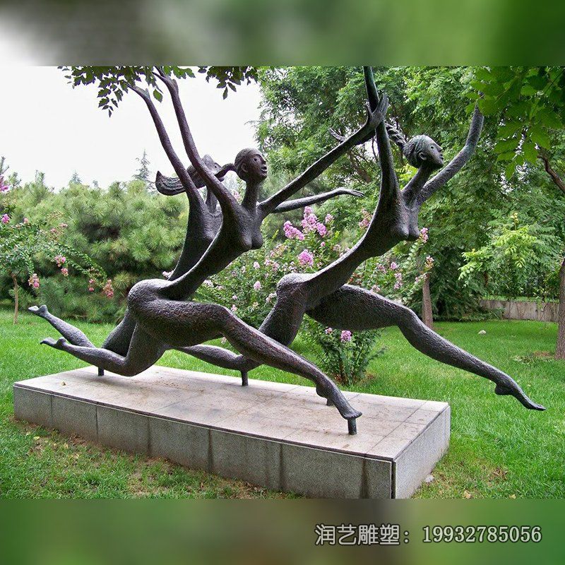学校奔跑抽象人物铜雕 学校奔跑抽象人物铜雕