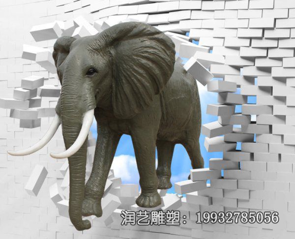 公园玻璃钢大象动物雕塑 公园玻璃钢大象动物雕塑