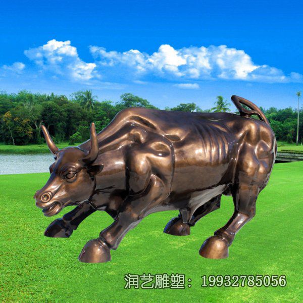 医院玻璃钢牛动物雕塑 医院玻璃钢牛动物雕塑
