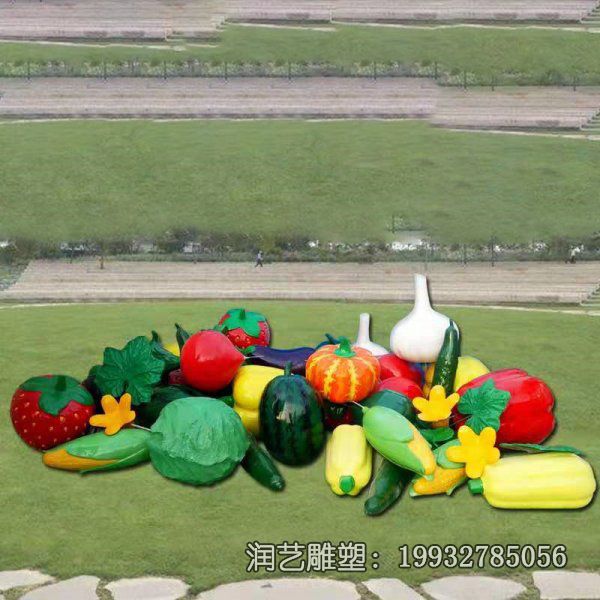公园玻璃钢水果景观雕塑 公园玻璃钢水果景观雕塑