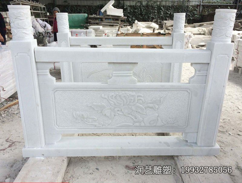 广场菊花雕刻栏板景观石雕 广场菊花雕刻栏板景观石雕