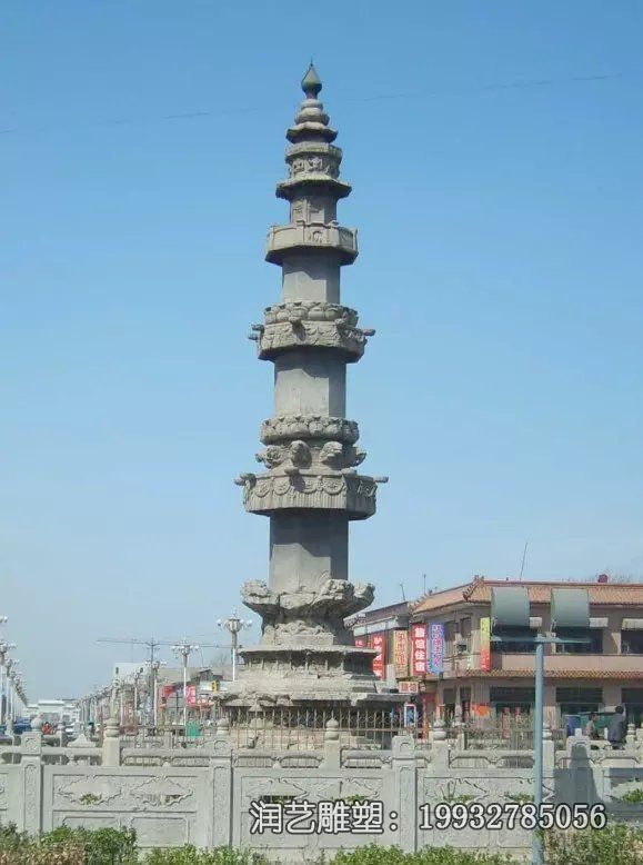 小区大理石塔景观石雕 小区大理石塔景观石雕