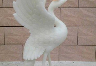 城市汉白玉仙鹤动物石雕