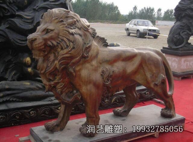 游乐场狮子动物铜雕 游乐场狮子动物铜雕