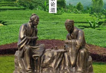 商场品茶茶文化铜雕