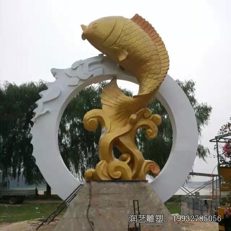 学校不锈钢鱼动物雕塑 学校不锈钢鱼动物雕塑