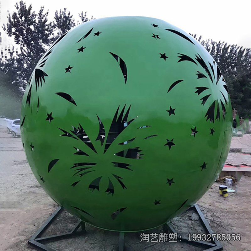 景区不锈钢镂空球景观雕塑 景区不锈钢镂空球景观雕塑