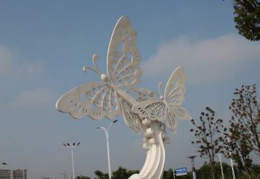 医院不锈钢蝴蝶动物雕塑