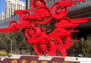 企业不锈钢标志景观雕塑