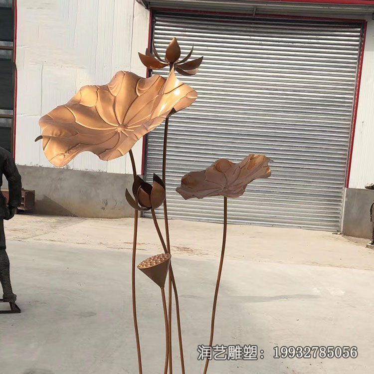 小区不锈钢荷叶景观雕塑 小区不锈钢荷叶景观雕塑