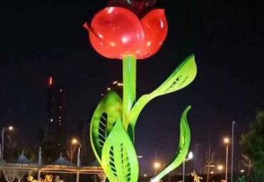 景区不锈钢花景观雕塑
