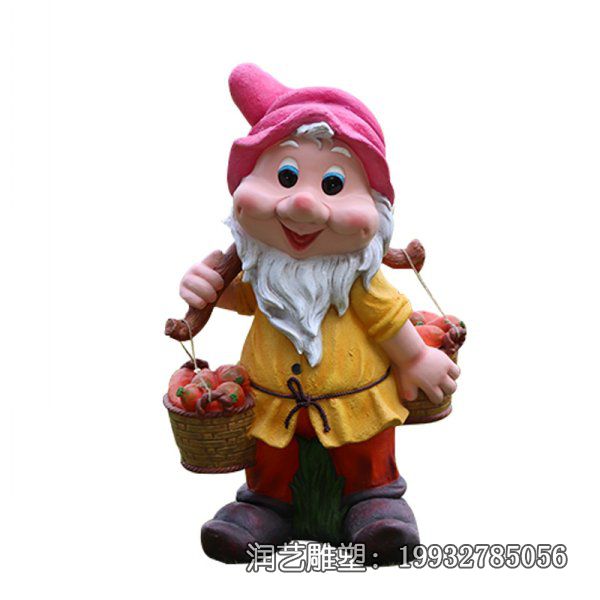游乐场玻璃钢小矮人卡通雕塑 游乐场玻璃钢小矮人卡通雕塑
