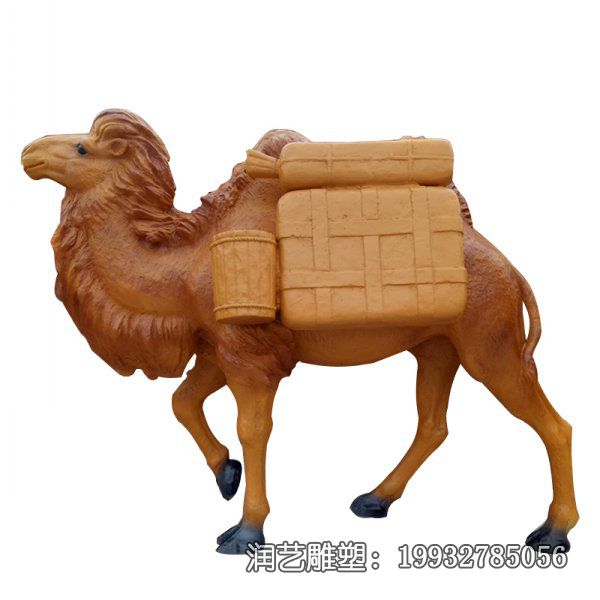 广场玻璃钢骆驼动物雕塑 广场玻璃钢骆驼动物雕塑