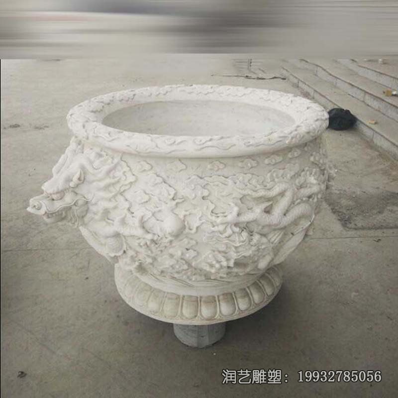 广场龙头水缸景观石雕 广场龙头水缸景观石雕