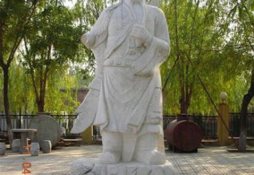 小区关公人物石雕