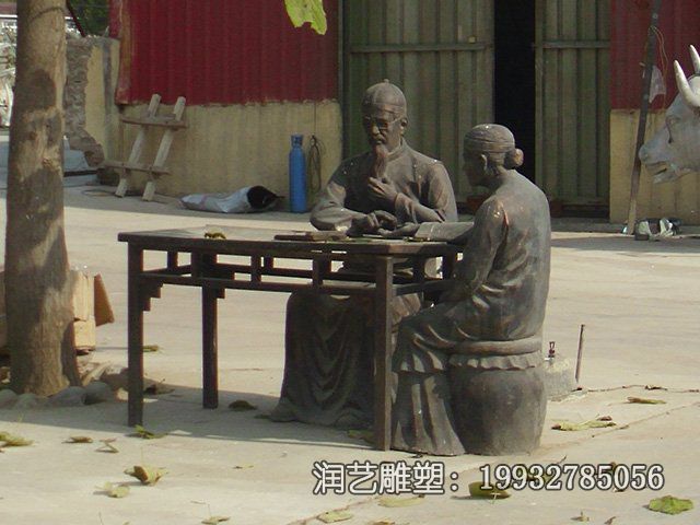 医院中医号脉铜雕 医院中医号脉铜雕