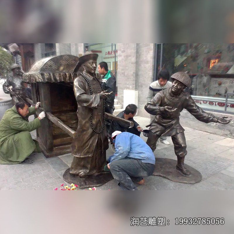 商场民俗人物铜雕 商场民俗人物铜雕