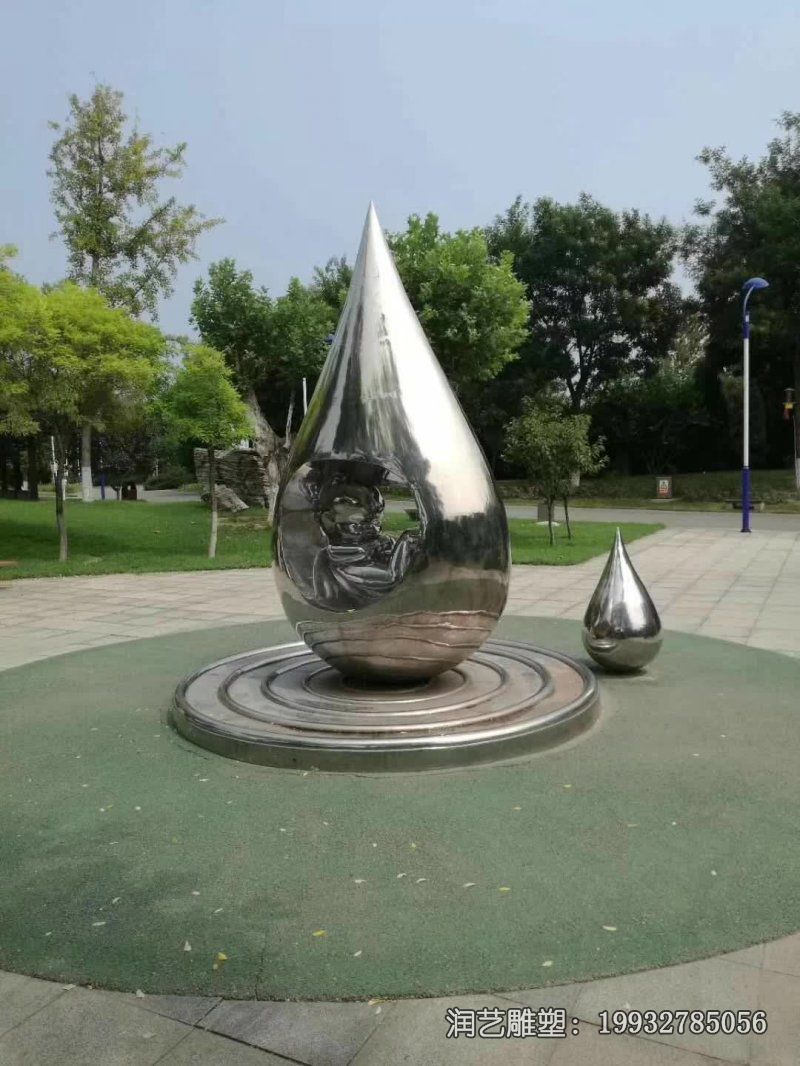 小区不锈钢水滴景观雕塑 小区不锈钢水滴景观雕塑
