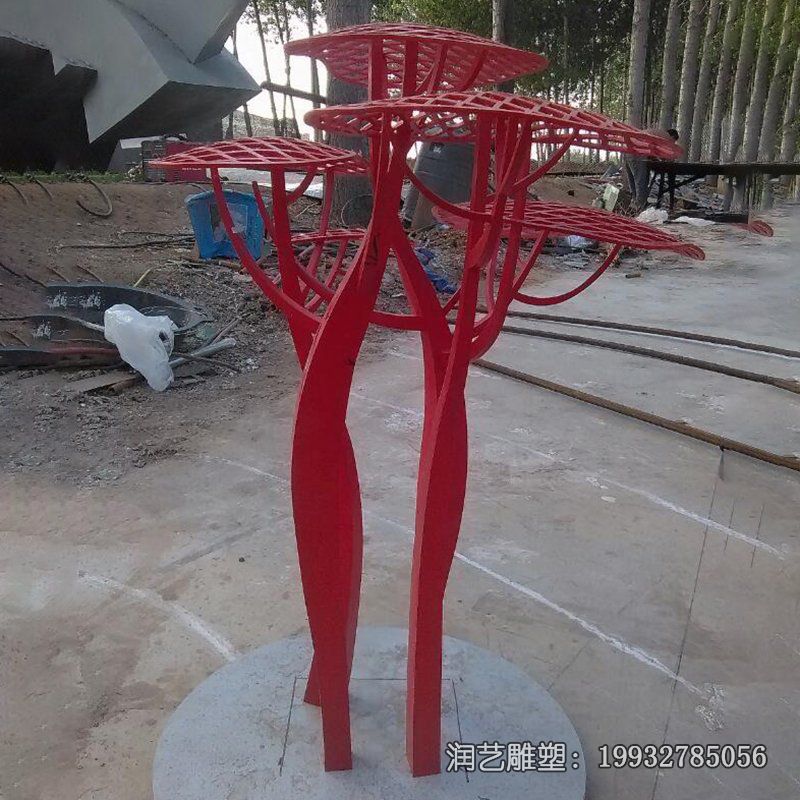 学校不锈钢树景观雕塑 学校不锈钢树景观雕塑