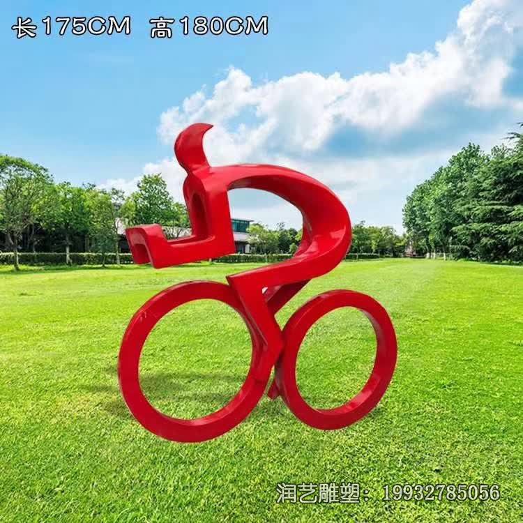 医院不锈钢骑车人物雕塑 医院不锈钢骑车人物雕塑