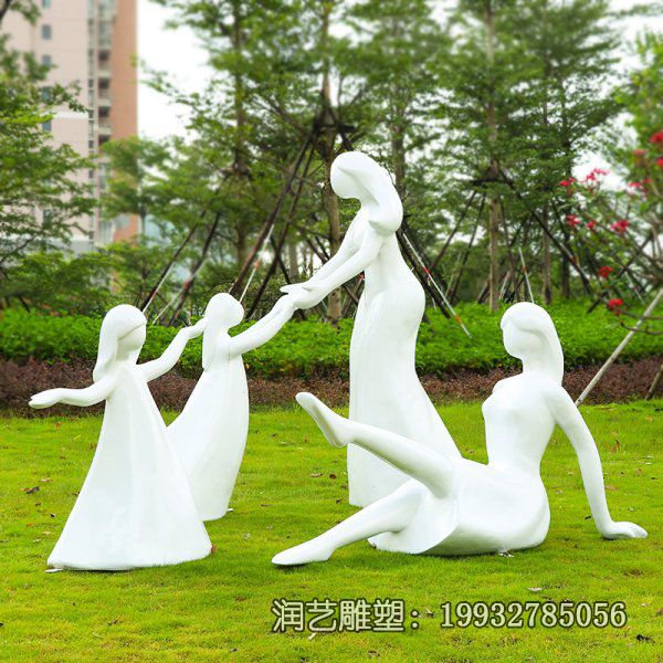 医院玻璃钢抽象人物雕塑 医院玻璃钢抽象人物雕塑