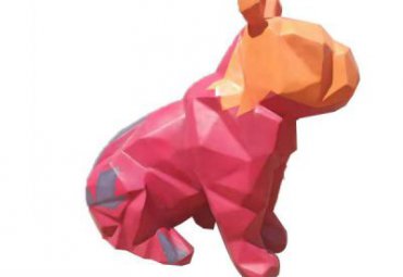 公园玻璃钢狗动物雕塑