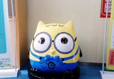 公园玻璃钢猫动物雕塑