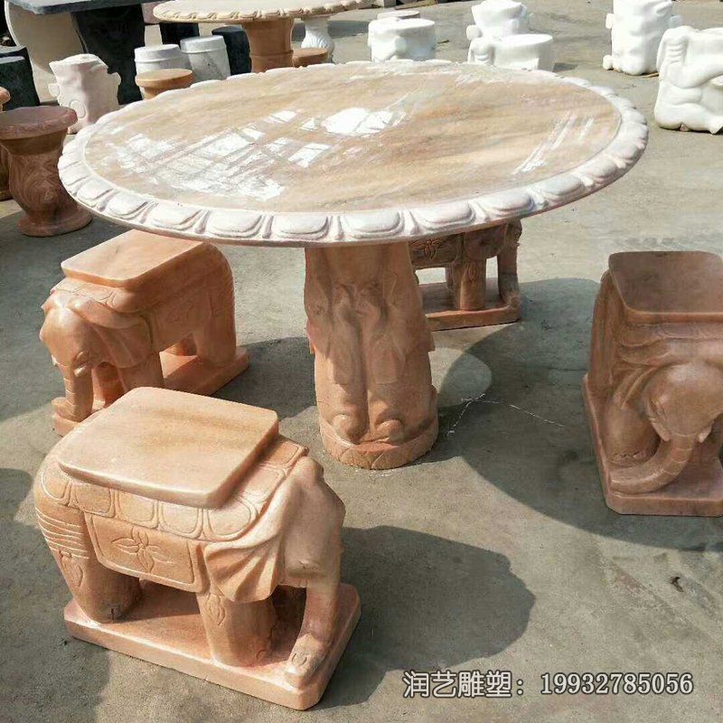 景区桌凳景观石雕 景区桌凳景观石雕