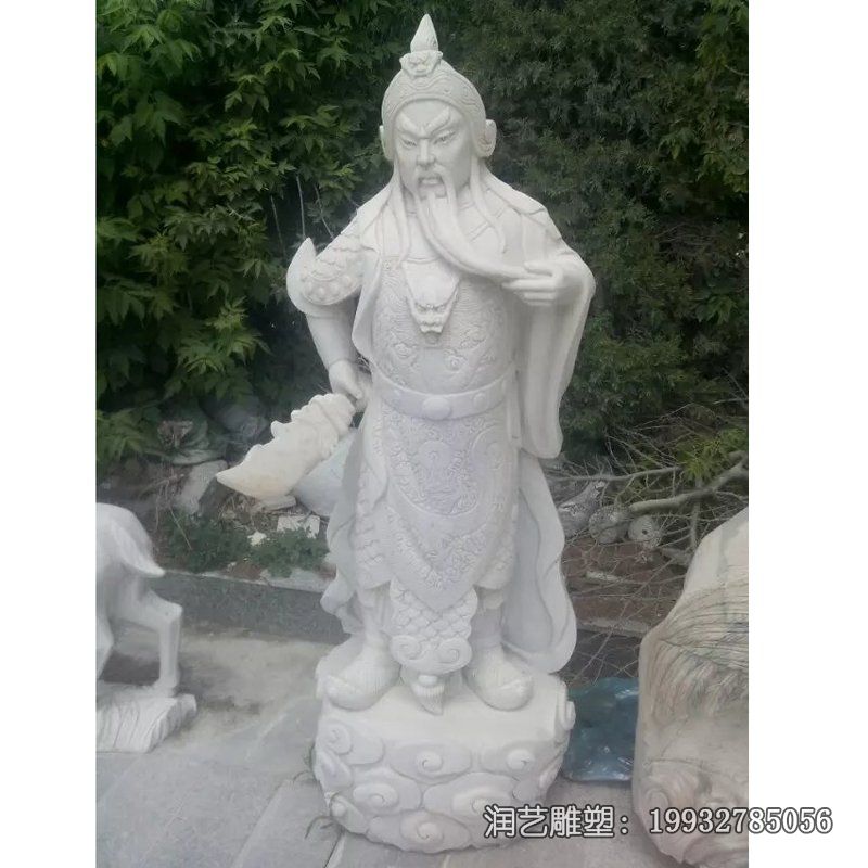 商业街关公人物石雕 商业街关公人物石雕