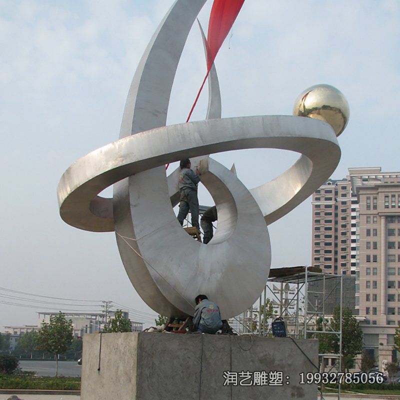 酒店不锈钢抽象景观雕塑 酒店不锈钢抽象景观雕塑
