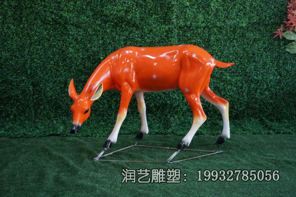 医院玻璃钢梅花鹿动物雕塑 医院玻璃钢梅花鹿动物雕塑