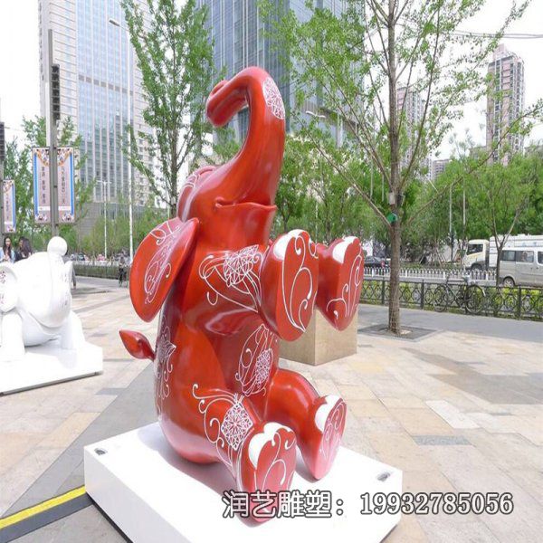 商场玻璃钢大象动物雕塑 商场玻璃钢大象动物雕塑