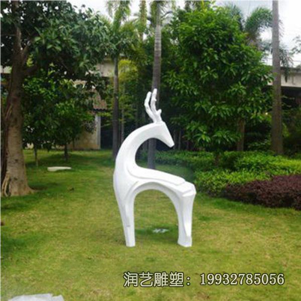 企业玻璃钢鹿动物雕塑 企业玻璃钢鹿动物雕塑
