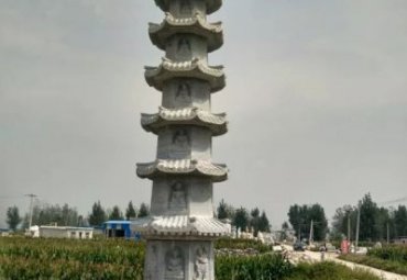 商业街塔景观石雕