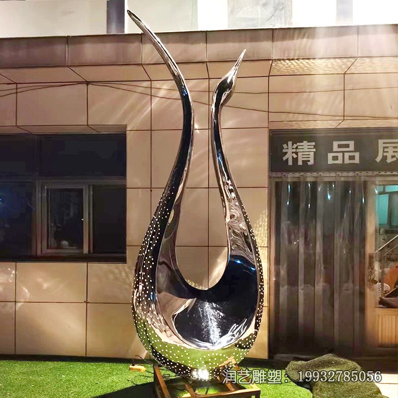 商业街不锈钢翅膀景观雕塑 商业街不锈钢翅膀景观雕塑