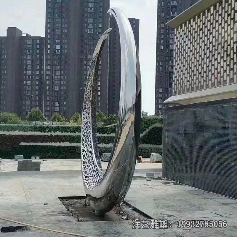 游乐场不锈钢圆环雕塑 游乐场不锈钢圆环雕塑