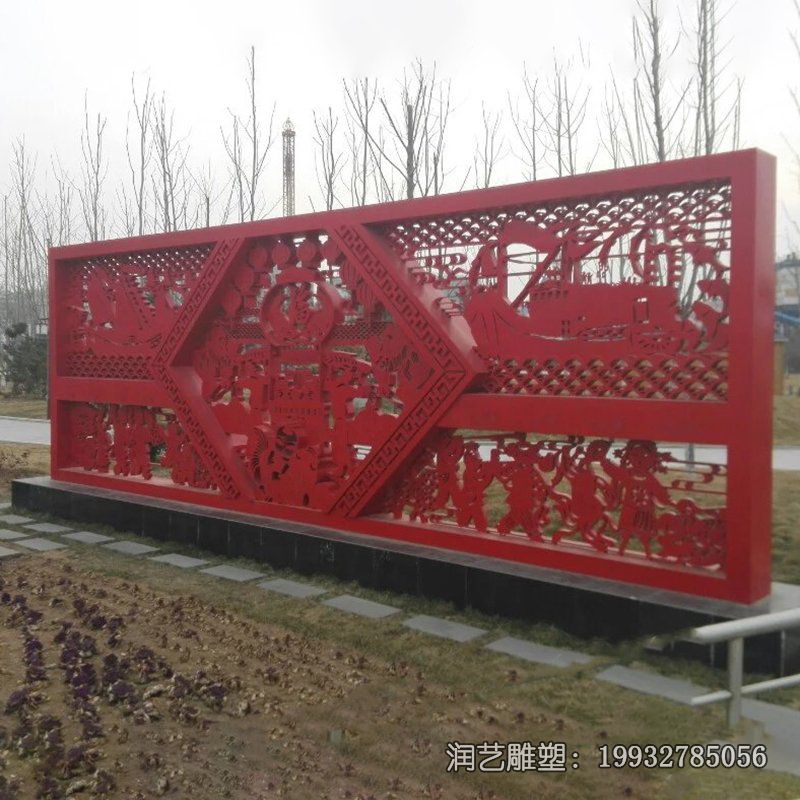 学校不锈钢剪纸景观雕塑 学校不锈钢剪纸景观雕塑