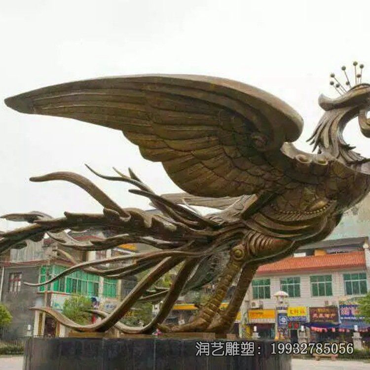 商场凤凰动物铜雕 商场凤凰动物铜雕