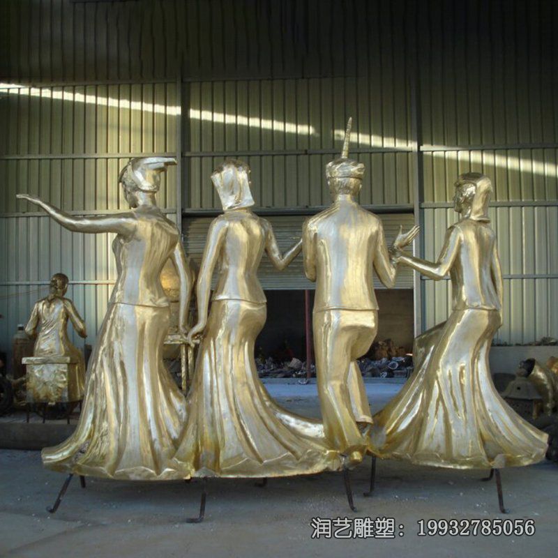 游乐场少数名族人物铜雕 游乐场少数名族人物铜雕