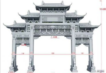 城市牌坊景观石雕