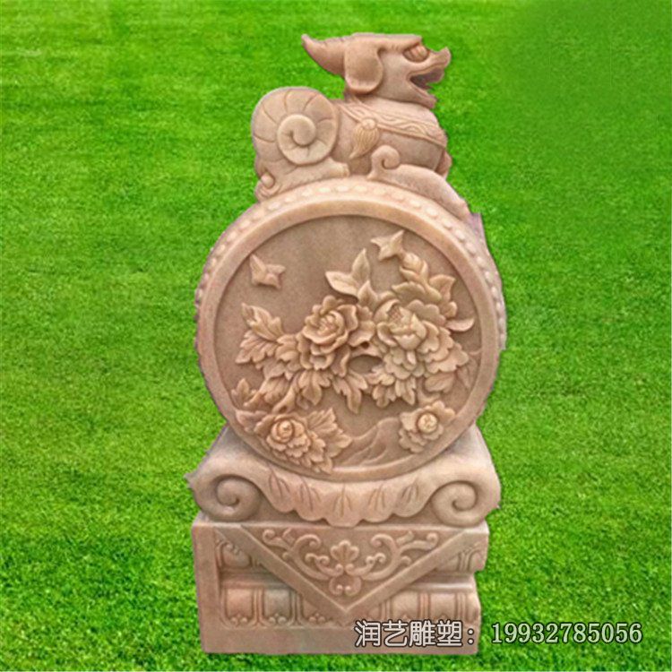 商场门墩景观石雕 商场门墩景观石雕