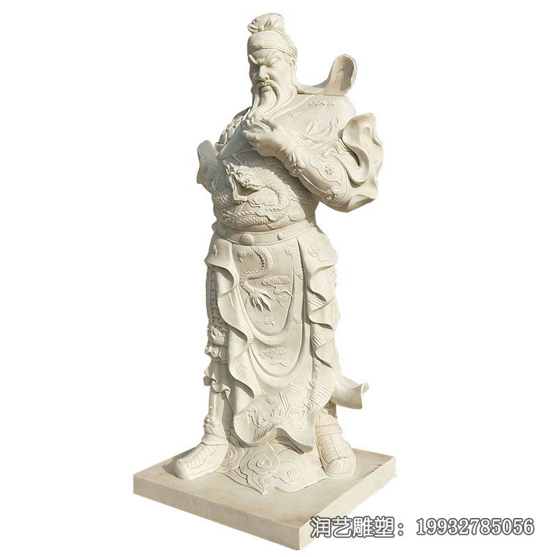 景区大理石关公人物石雕 景区大理石关公人物石雕