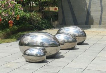 酒店不锈钢球形景观雕塑
